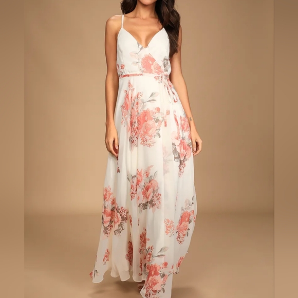 Nwt Lulu's Elegantly Inclined floral maxi dress XL - Picture 2 of 15